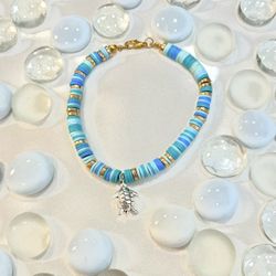 Coastal Charms Clay Bead Anklet