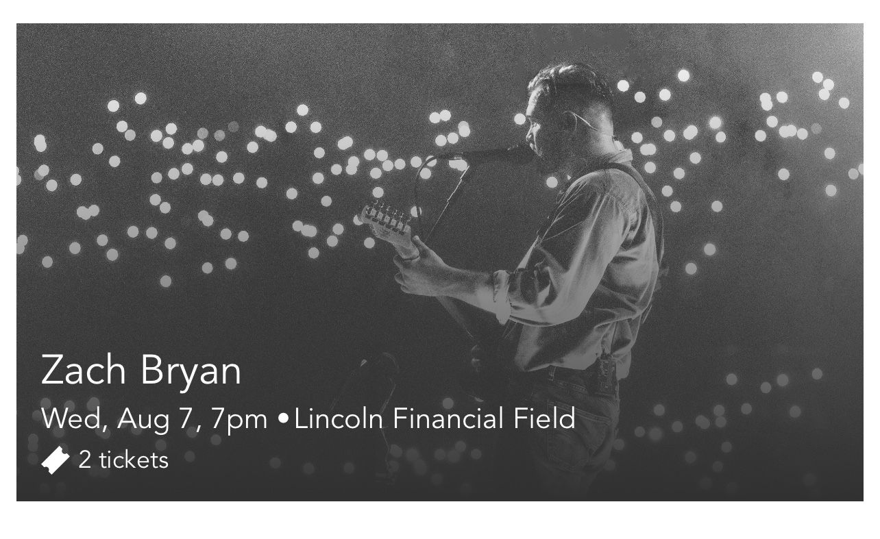 2 Zach Bryan and Turnpike General Admission Tickets