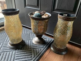 Candle Holders And Vase 
