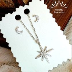 Sterling Silver 925 Necklace And Earrings Set