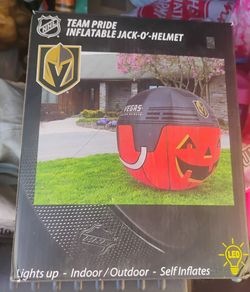 Las Vegas Golden Knights NHL 4 FT Inflatable Jack-O’ Lantern Lawn Pumpkin Helmet
