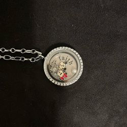 Necklace 13 Inches Disney Minnie, Mickey Mouse, Pearl, Cross, Hope I