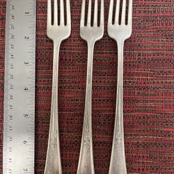 1920 Int'l Silver Co LA TOURAINE Art Nouveau Silver Plate 3Pcs Salad