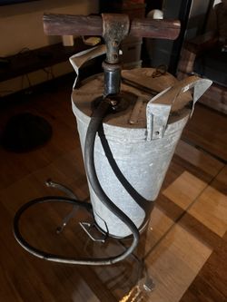 Galvanized Antique 4 Gallon Fire Extinguisher 