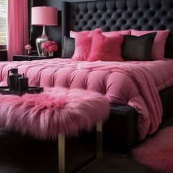 BLACK LEATHER bed 🛏️ 😍😍🛏️