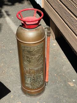 Elk Hart Copper Brass Fire Extinguisher Vintage