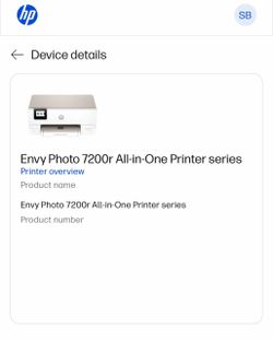 Envy Photo 7200r All-in-One Printer series