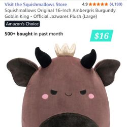 New!! Squishmallow 16 Inch Goblin