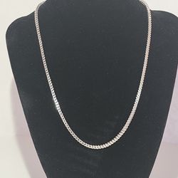 Rhodium Dipped .925 Sterling Silver Franco