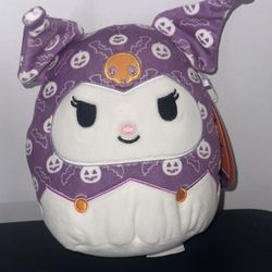 Kuromi Halloween Purple and White Squishmallow BNWT