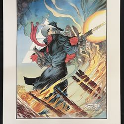 The Shadow Ablaze Signed Lithograph 1733/2500 Michael Kaluta - First Team Press
