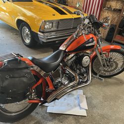 Custom Harley Davison with collector plates