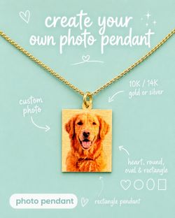 Custom Photo Charm Gold Necklace | Dije Oro con Foto | Personalized Memorial Gift | Miami Ships USA