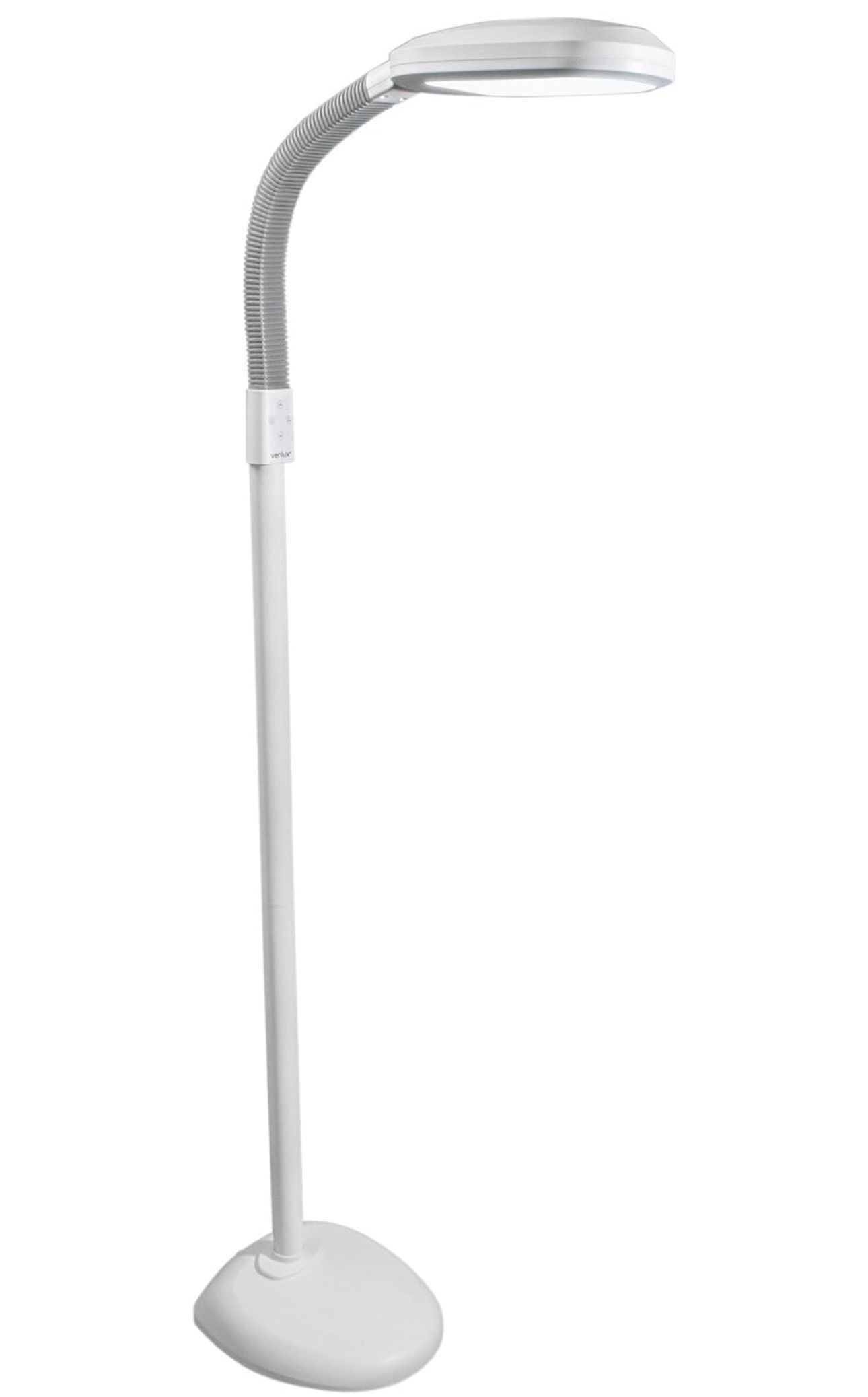 Verilux SmartLight Full Spectrum LED Modern Floor Lamp with Adjustable Brightness, Flexible Gooseneck and Easy Controls - Reduces Eye Strain and Fatig