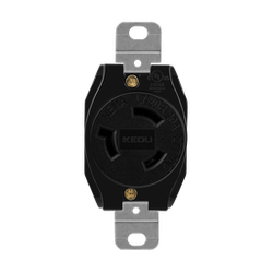 ENERLITES - Industrial Grade Locking Receptacle, 20A, L7-20R - BLACK