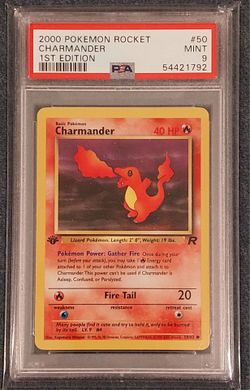 1st Edition Team Rocket Charmander 50/82 PSA 9 Pokemon