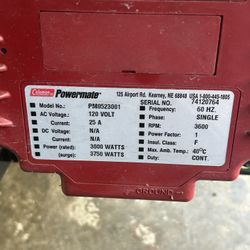 Coleman Power mate 3000
