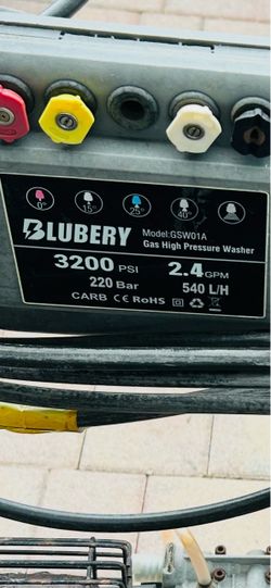 Blubery GSW01A 3200 PSI Gas Pressure Washer
