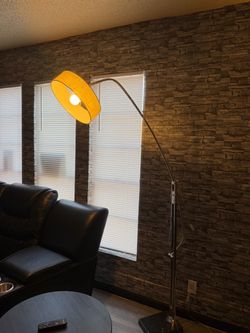 Arc Floor Lamp with Drum Shade