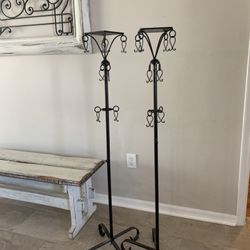 Pottery  Barn Candle Stands 