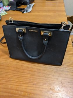 Michael Kors Black Leather Handbag Purse