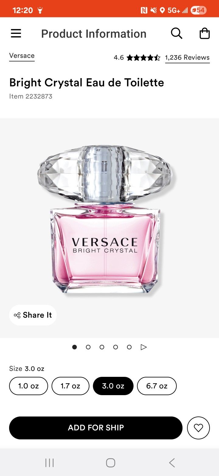Versace Bright Crystal 3.0 FL Oz.