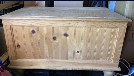 Natural Wood Toy Box