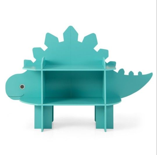 Kids Bookcase Shelf Toy Storage Organizer W/ Open Shelves Dinosaur TP10190GN