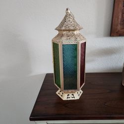 Glass Candle Holder 17" High 