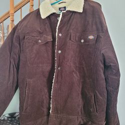 Dickies Brown sherpa corduroy jacket coats 2 XL. 