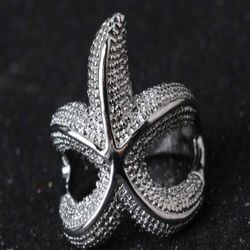 Amazing Starfish Silver Color Ring size 8