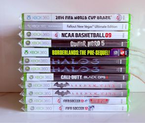 12 Xbox 360 Games (Protective Sleeved Cases)