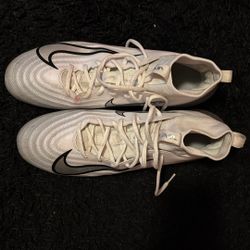 Nike Vapor Pro 1 Football Cleats, White/Silver