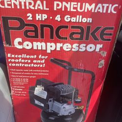 Central pneumatic pancake compressor With hose  