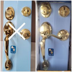 Schlage single Cylinder Door Handleset with Flair Handle