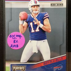 Josh ALLEN Rookie SP 2018 Playoff RED ZONE #205 Panini Buffalo Bills
