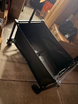 Hombetta Black Folding Utility Wagon Cart