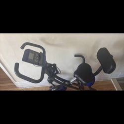 Foldable Stationary Exercise Bike With Back Support