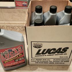 Lucas Synthetic 10W-50 Motorcycle Oil Case of 6