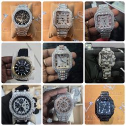 “Timeless Elegance: Luxury Diamond-Encrusted Watch Collection”