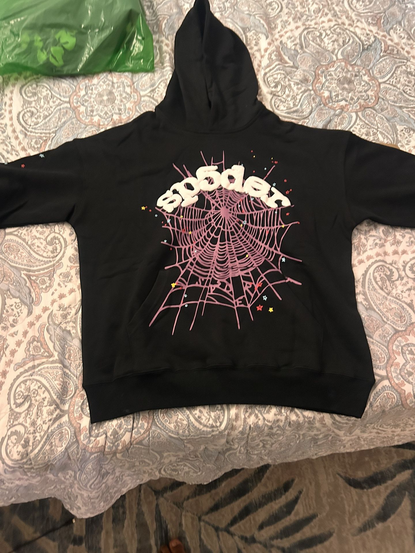 Spider Hoodie Black And Pink