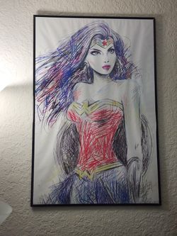 22x34 Wonder Woman Poster And Frame