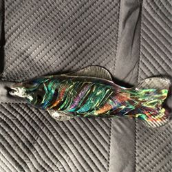 Glass Blown Salmon Multicolored 