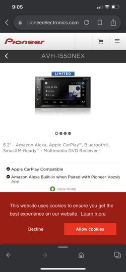 Pioneer Avh-1550NEX 