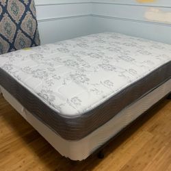 New Full Mattress And Box Spring 2pc Bed Frame Is Not Included 