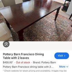 Pottery Barn White Francisco Dining Table Seats 12! 