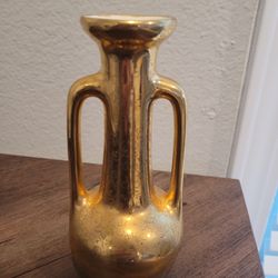 Vintage Pearl China Co. 22K Gold Hand-Decorated Vase