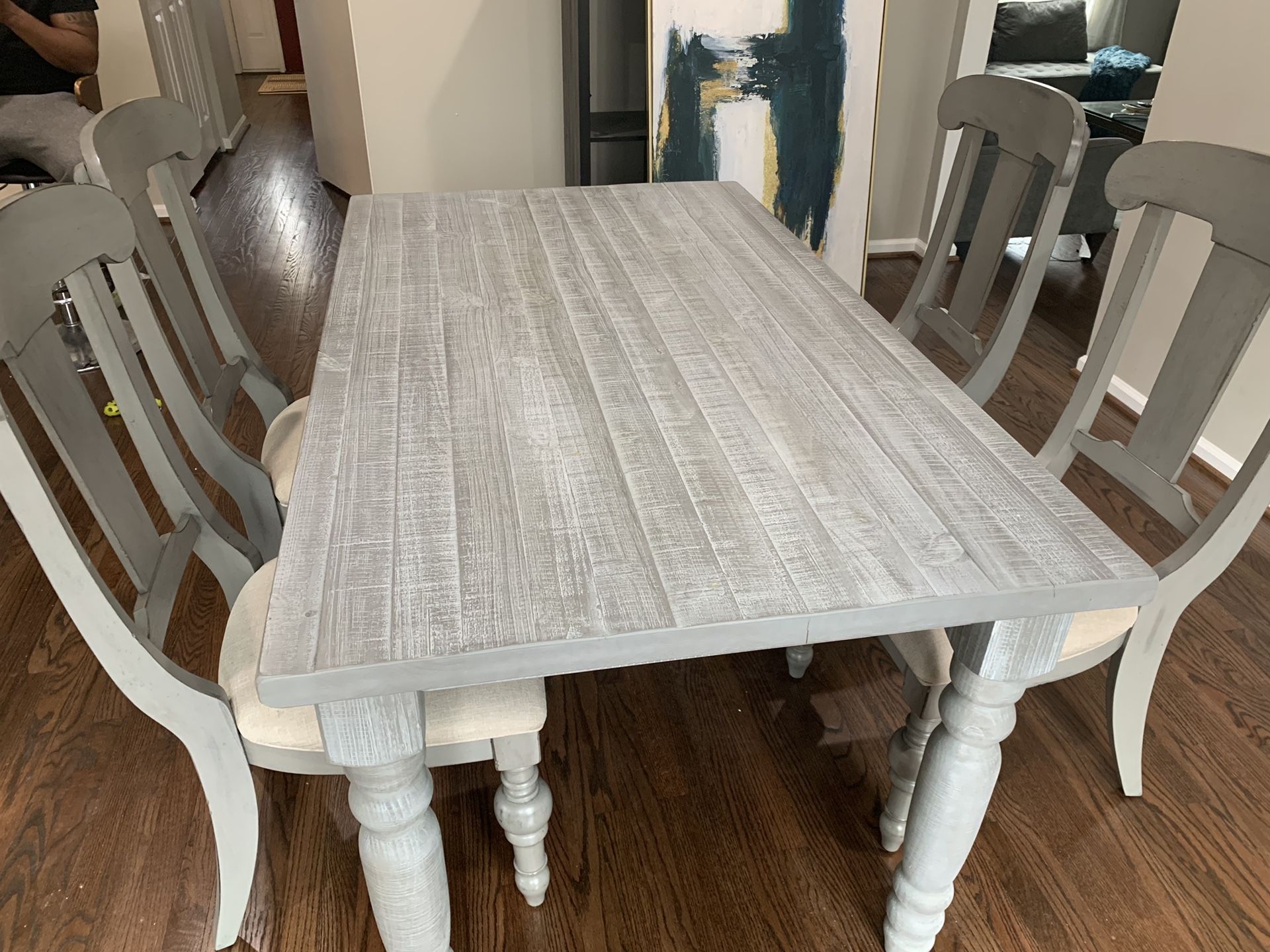 Solid wood dining table