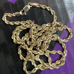 14K Solid Gold Rope Chain