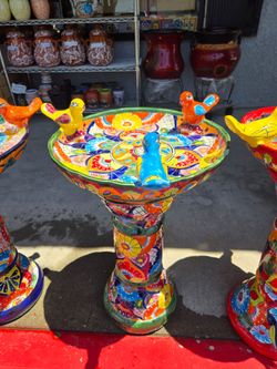 💥Talavera Birdbath 💥 Tel (contact info removed).  Open Every Day From 9am To 7pm.